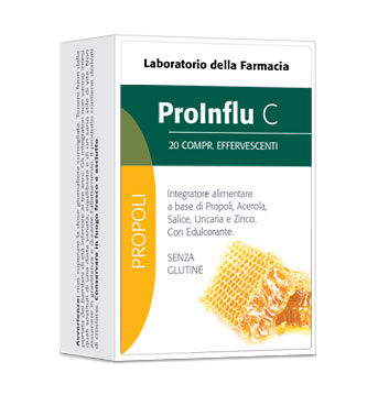 LABORATORIO DELLA FARMACIA PROINFLU C 20 COMPRESSE EFFERVESCENTI LINEA PROPOLI - pharmaonline24.it