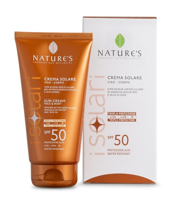 NATURE'S I SOLARI CREMA SOLARE VISO E CORPO SPF 50 IR SUN 150 ML - pharmaonline24.it