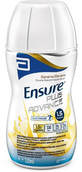 ENSURE PLUS ADVANCE BANANA 4 BOTTIGLIE DA 220 ML - pharmaonline24.it