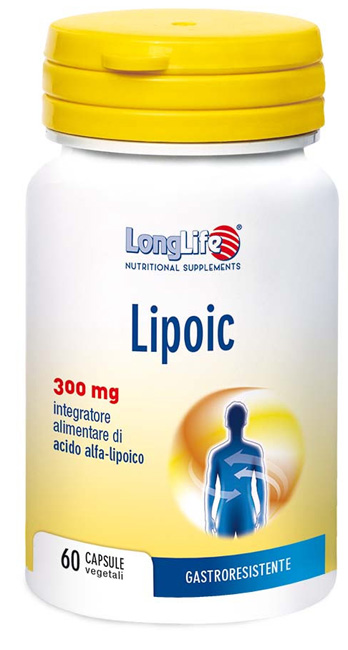 LONGLIFE LIPOIC 300 MG 60 CAPSULE VEGETALI DA 500 MG - pharmaonline24.it