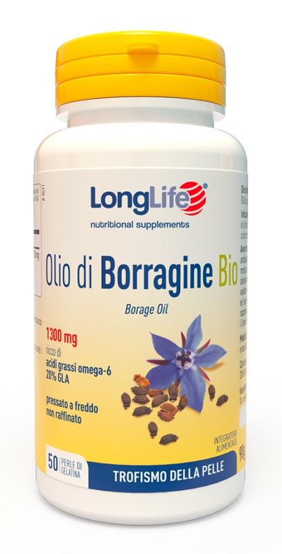LONGLIFE OLIO BORRAGINE BIO 50 PERLE IN GELATINA - pharmaonline24.it