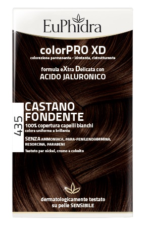 EUPHIDRA COLORPRO XD 435 CASTANO FONDENTE GEL COLORANTE CAPELLI IN FLACONE + ATTIVANTE + BALSAMO + GUANTI - pharmaonline24.it