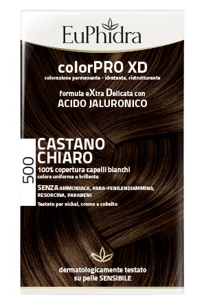 EUPHIDRA COLORPRO XD 500 CAST CHIARO GEL COLORANTE CAPELLI IN FLACONE + ATTIVANTE + BALSAMO + GUANTI - pharmaonline24.it