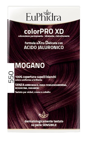 EUPHIDRA COLORPRO XD 550 MOGANO GEL COLORANTE CAPELLI IN FLACONE + ATTIVANTE + BALSAMO + GUANTI - pharmaonline24.it