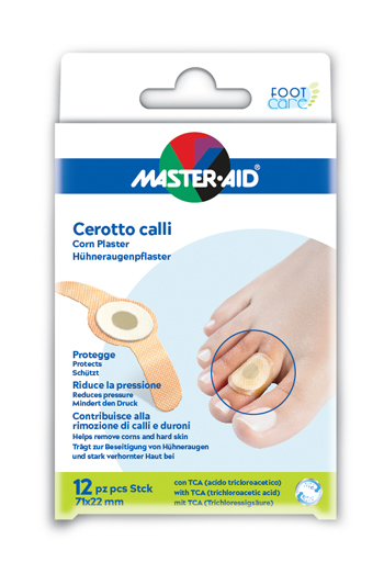 CEROTTO CALLIFUGO MASTER-AID FOOTCARE 71X22 MM 12 PEZZI B2 - pharmaonline24.it