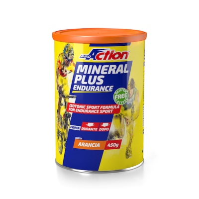 PROACTION MINERAL PLUS ENERGETICO E SALINO ISOTONICO ALL'ARANCIA 450 G - pharmaonline24.it