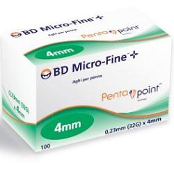 AGO PER PENNA DA INSULINA BD MICROFINE PENTAPOINT GAUGE 32 4 MM 100 PEZZI - pharmaonline24.it