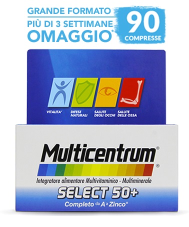 MULTICENTRUM SELECT 50+ 90 COMPRESSE - pharmaonline24.it