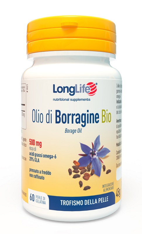 LONGLIFE OLIO BORRAGINE BIO 60 PERLE IN GELATINA - pharmaonline24.it
