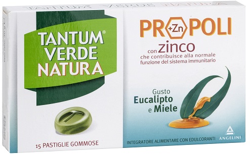 TANTUM VERDE NATURA PASTIGLIE GOMMOSE EUCALIPTO & MIELE 30 G - pharmaonline24.it