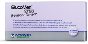 STRISCE MISURAZIONE CHETONEMIA GLUCOMEN AREO B-KETONE SENSOR 10 PEZZI - pharmaonline24.it