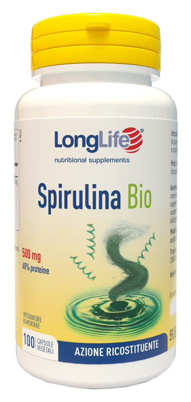 LONGLIFE SPIRULINA BIO 500 MG 100 CAPSULE VEGETALI - pharmaonline24.it