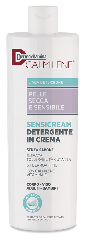 DERMOVITAMINA CALMILENE SENSICREAM DETERGENTE IN CREMA SENZA SAPONE PER PELLE SECCA E SENSIBILE 500 ML - pharmaonline24.it