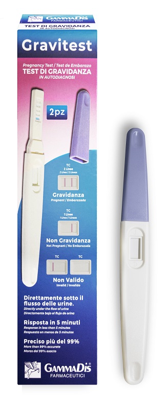 TEST GRAVIDANZA GRAVITEST 2 PEZZI GAMMADIS - pharmaonline24.it