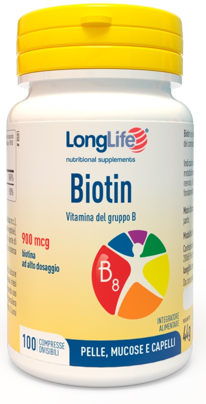 LONGLIFE BIOTIN 900 MCG 100 COMPRESSE - pharmaonline24.it