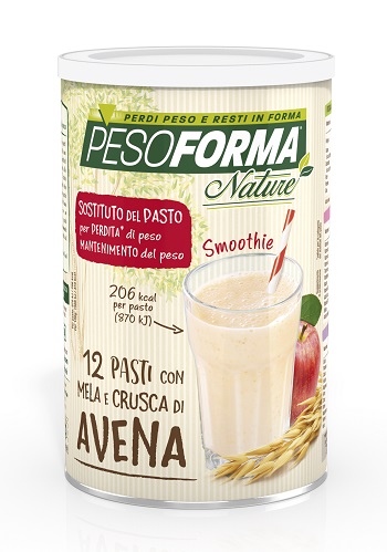 PESOFORMA NATURE SMOOTHIE MELA E CRUSCA AVENA 12 PASTI 420 G - pharmaonline24.it
