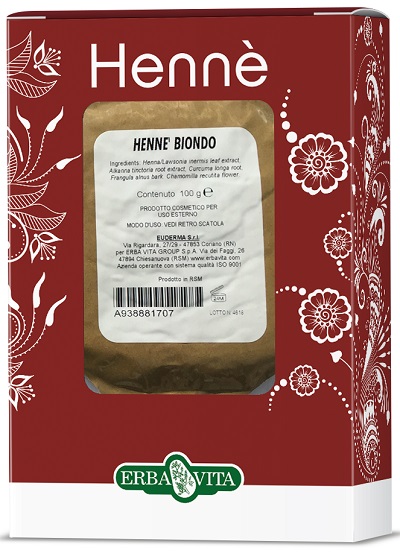 HENNE COLORANTE CAPELLI BIONDO 100 G - pharmaonline24.it