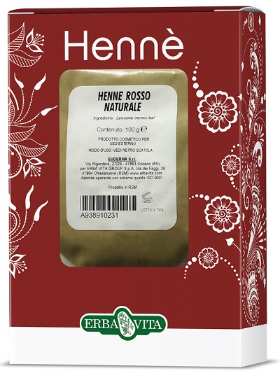 HENNE COLORANTE CAPELLI ROSSO NATURALE 100 G - pharmaonline24.it