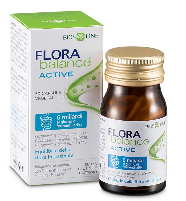 BIOSLINE FLORABALANCE ACTIVE 30 CAPSULE VEGETALI - pharmaonline24.it