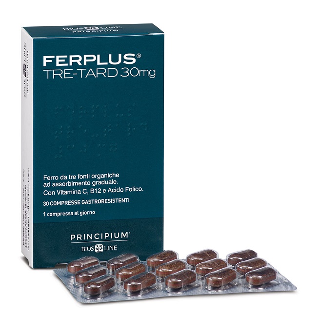 PRINCIPIUM FERPLUS TRE RETARD 30MG 30 COMPRESSE GASTRORESISTENTI - pharmaonline24.it