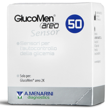 STRISCE MISURAZIONE GLICEMIA GLUCOMEN AREO SENSOR 50 PEZZI - pharmaonline24.it