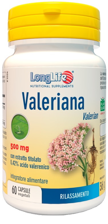 LONGLIFE VALERIANA 60 CAPSULE 500 MG - pharmaonline24.it