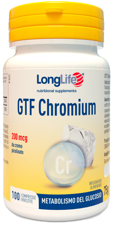 LONGLIFE GTF CHROMIUM 100 COMPRESSE RIVESTITE - pharmaonline24.it
