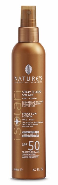 NATURE'S I SOLARI SPRAY FLUIDO SPF50 200 ML - pharmaonline24.it