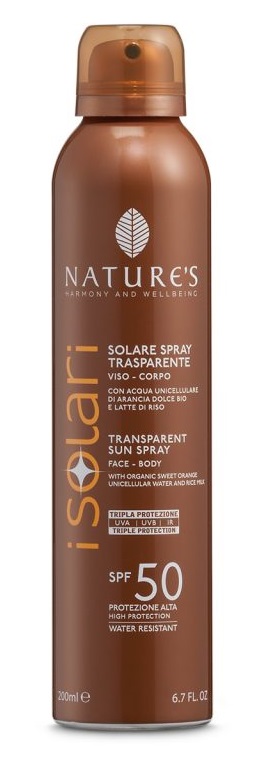 NATURE'S I SOLARI SPRAY TRASPARENTE SPF50 200 ML - pharmaonline24.it