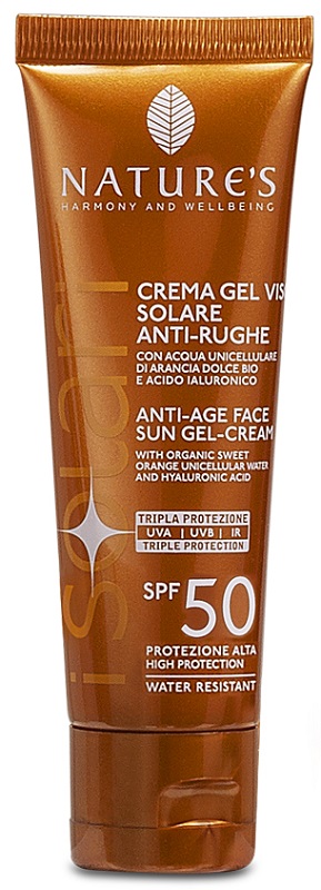 NATURE'S I SOLARI CREMA GEL VISO ANTIRUGHE SPF50 50 ML - pharmaonline24.it