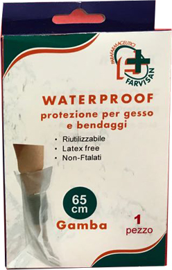 WATERPROOF PROTEZIONE PER GESSO E BENDAGGI PER GAMBA 65 CM RIUTILIZZABILE - pharmaonline24.it