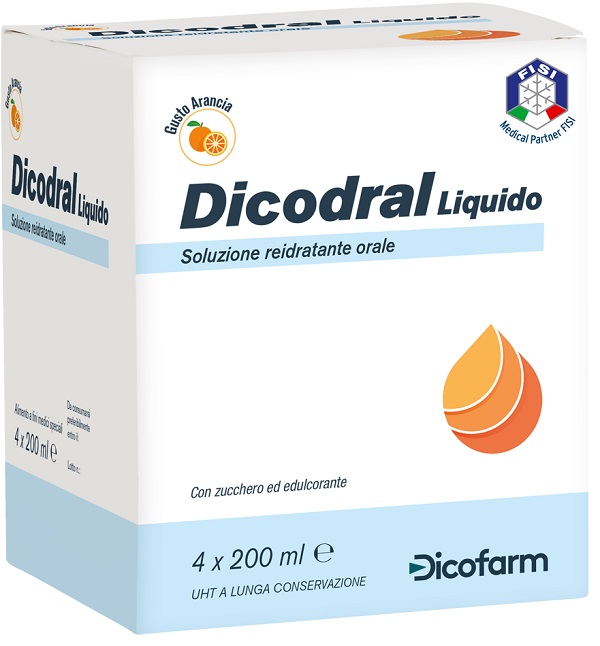 DICODRAL LIQUIDO SOLUZIONE REIDRATANTE ORALE 4 X 200 ML - pharmaonline24.it