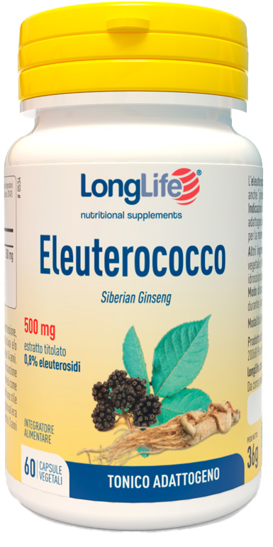 LONGLIFE ELEUTEROCOCCO 0,8% 60 CAPSULE 500MG - pharmaonline24.it