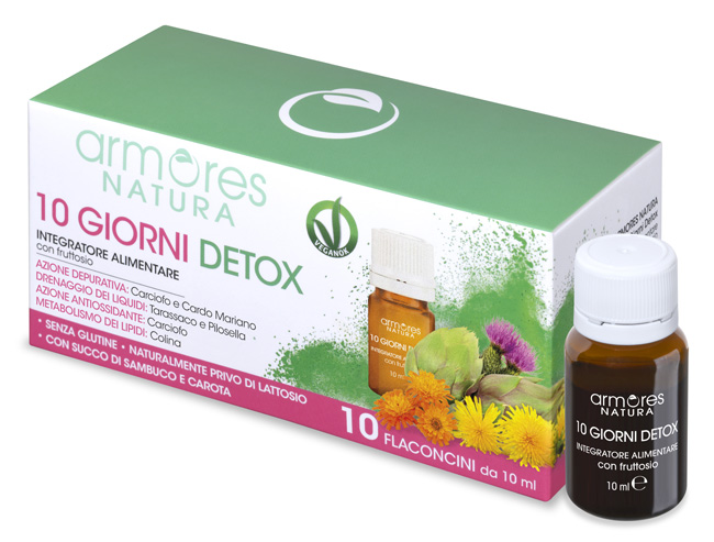 ARMORES NATURA 10 GIORNI DETOX 10 FLACONCINI DA 10 ML - pharmaonline24.it