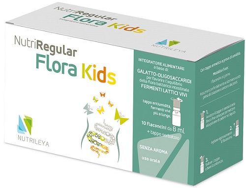 NUTRIREGULAR FLORA KIDS 10 FLACONCINI - pharmaonline24.it
