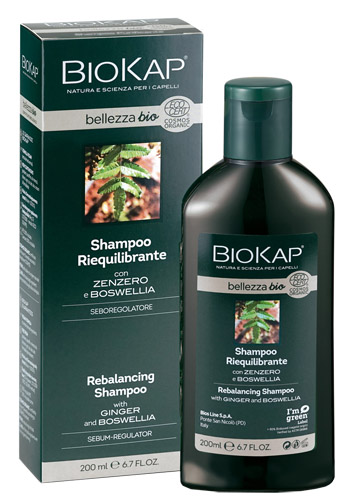 BIOKAP BELLEZZA BIO SHAMPOO RIEQUILIBRANTE COSMOS ECOCERT 200 ML BIOSLINE - pharmaonline24.it