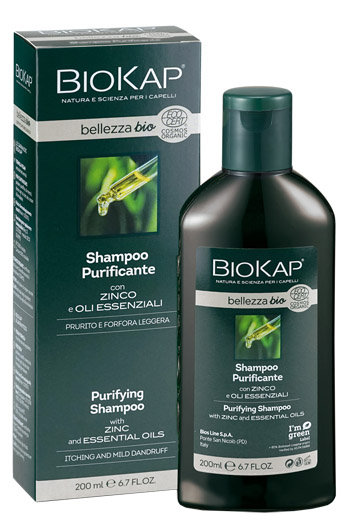 BIOKAP BELLEZZA BIO SHAMPOO PURIFICANTE COSMOS ECOCERT 200 ML BIOSLINE - pharmaonline24.it