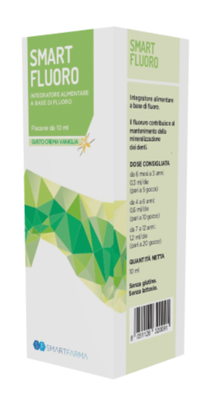 SMART FLUORO GOCCE 10 ML GUSTO CREMA VANIGLIA - pharmaonline24.it