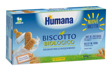 HUMANA BISCOTTO BABY BIO 2 SACCHETTI DA 180 G - pharmaonline24.it