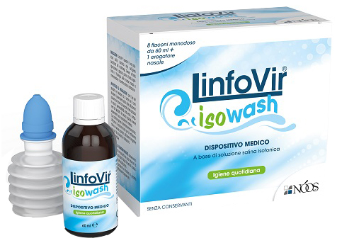 SOLUZIONE SALINA ISOTONICA LINFOVIR ISOWASH 8 FLACONI DA 60 ML - pharmaonline24.it