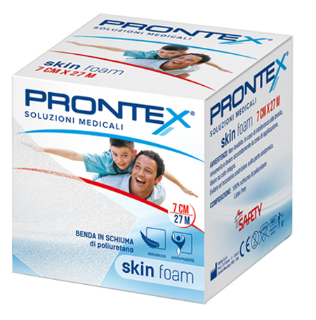BENDA IN SCHIUMA PRONTEX SKIN FOAM M 27 X 7 CM BIANCO - pharmaonline24.it