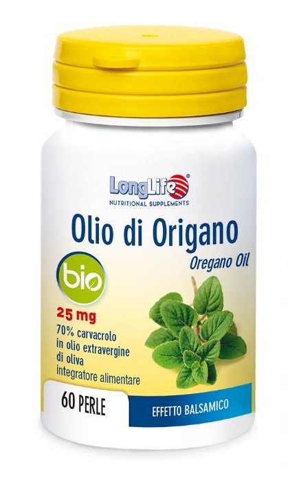 LONGLIFE OLIO ORIGANO BIO 60 PERLE DI GELATINA - pharmaonline24.it