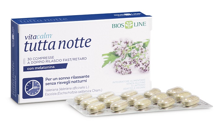 VITACALM TUTTA NOTTE CON MELATONINA 60 COMPRESSE - pharmaonline24.it