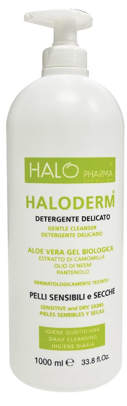 HALODERM DETERGENTE DELICATO 1 L FLACONE HDPE2 TAPPO C/PP92 - pharmaonline24.it