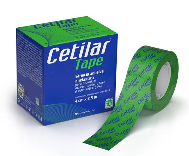 STRISCIA ADESIVA ANELASTICA CETILAR TAPE CM 4 X 2,5 M - pharmaonline24.it