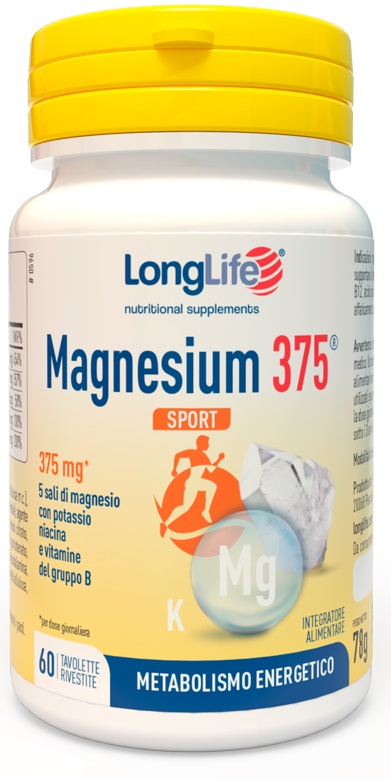 LONGLIFE MAGNESIUM 375 SPORT 60 TAVOLETTE - pharmaonline24.it