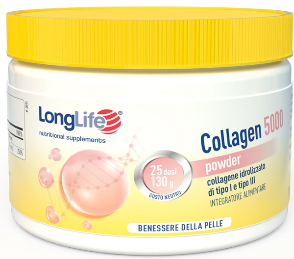 LONGLIFE COLLAGEN 5000 POWDER 130 G - pharmaonline24.it