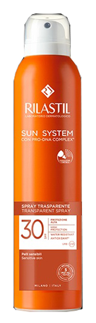 RILASTIL SUN SYSTEM TRANSPARENT SPRAY SPF30 200 ML - pharmaonline24.it