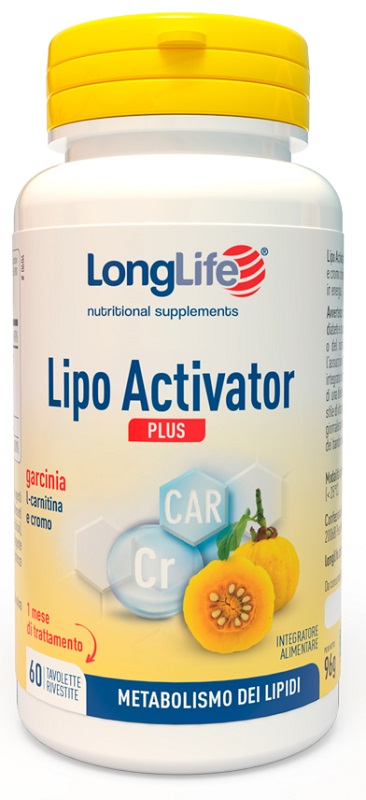 LONGLIFE LIPO ACTIVATOR PLUS 60 TAVOLETTE RIVESTITE DA 1,6 G - pharmaonline24.it