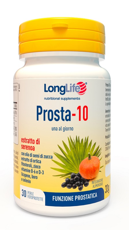 LONGLIFE PROSTA-10 30 PERLE FOTOPROTETTE - pharmaonline24.it